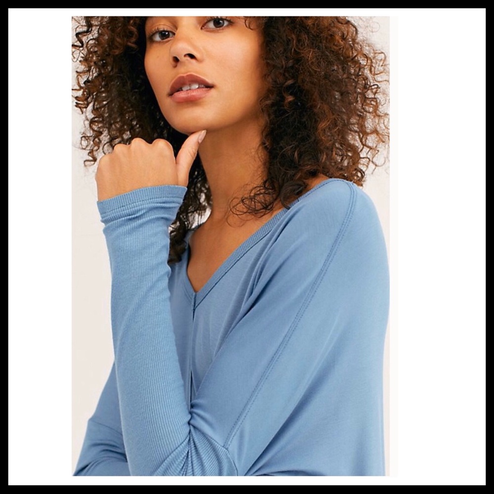 FREE PEOPLE BOHO FLOWY TUNIC TOP SLOUCHY TEE A3C - Picture 7 of 15